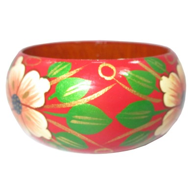 Wooden Painting Carved Bangles
